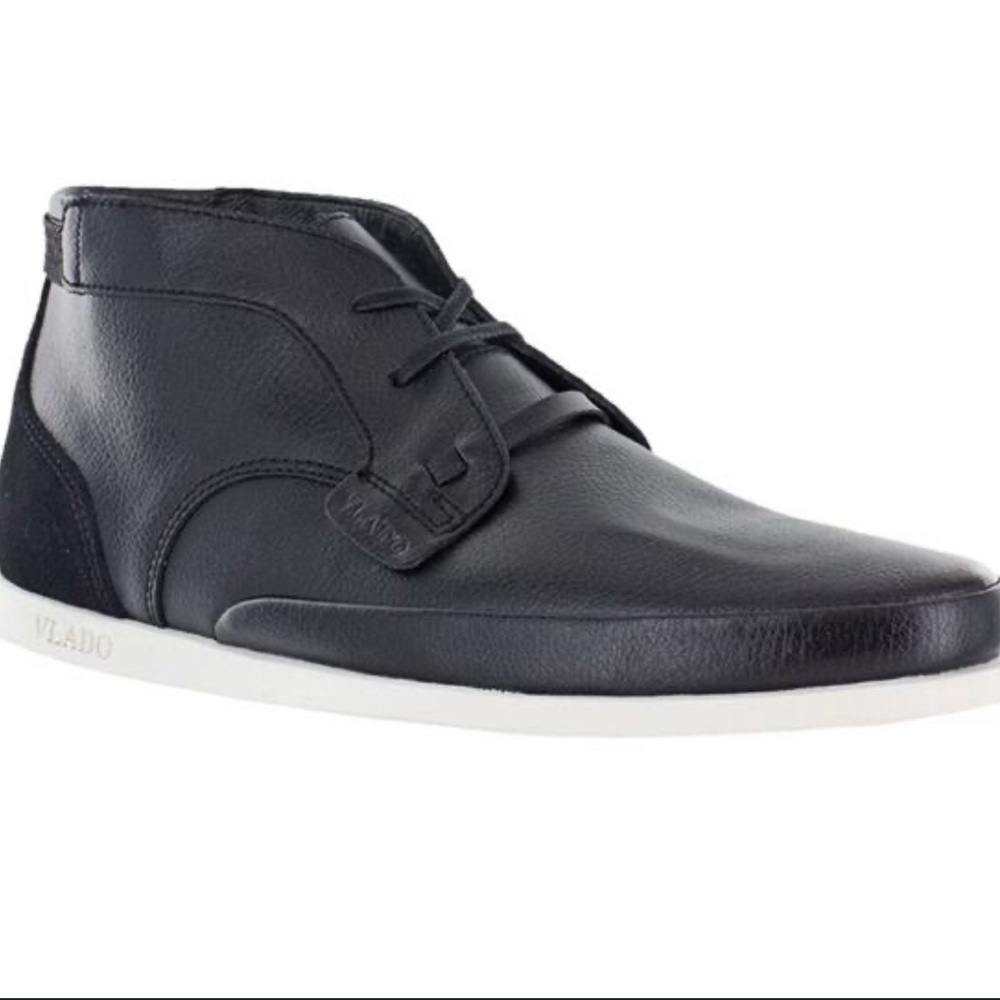 Vlado Black Leather Chukka Boots for Men